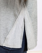 Pleated Sleeve Pullover Gray