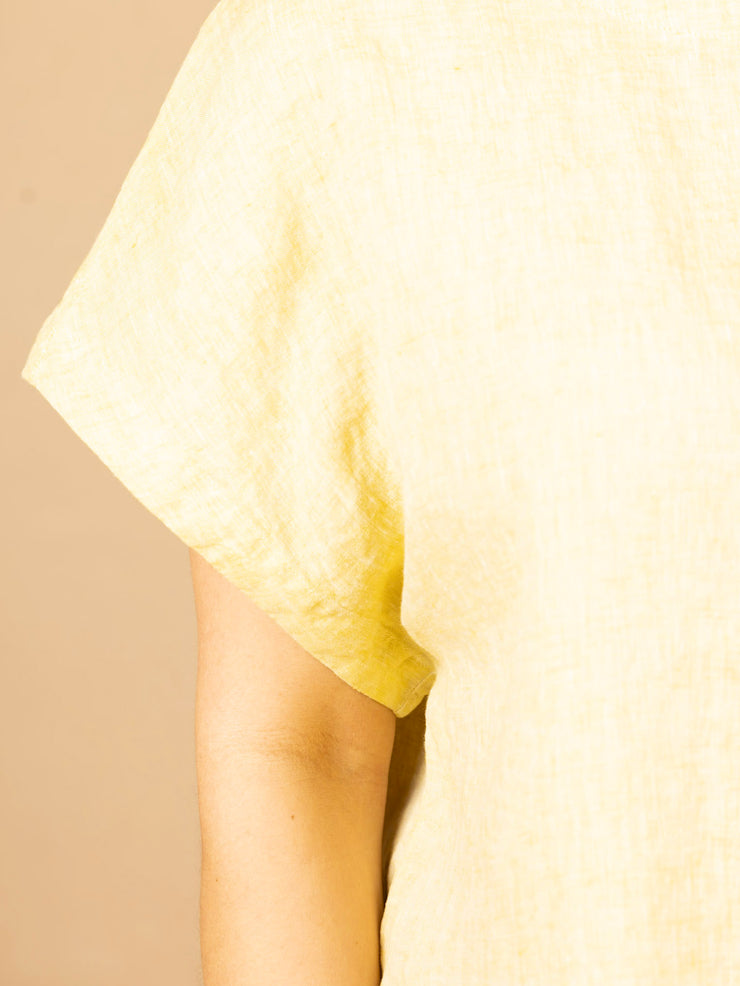 Back Slit Tee Citrine Yarn Dye