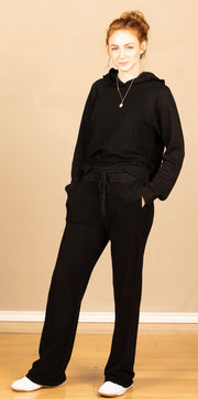 Wide Leg Sweatpant Black