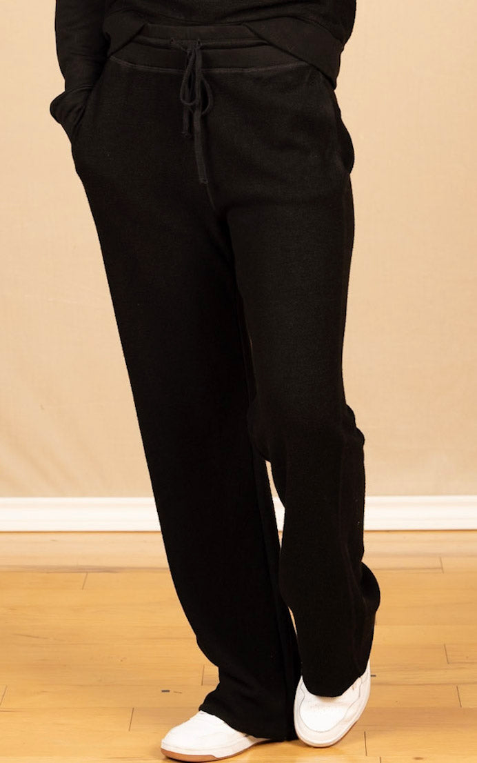 Wide Leg Sweatpant Black