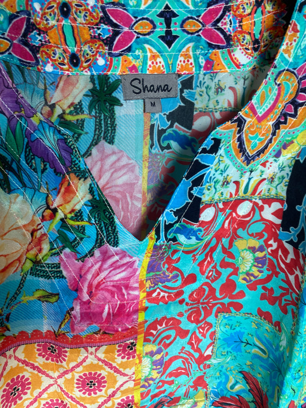 Silk Viscose V-Neck Stitch Detail