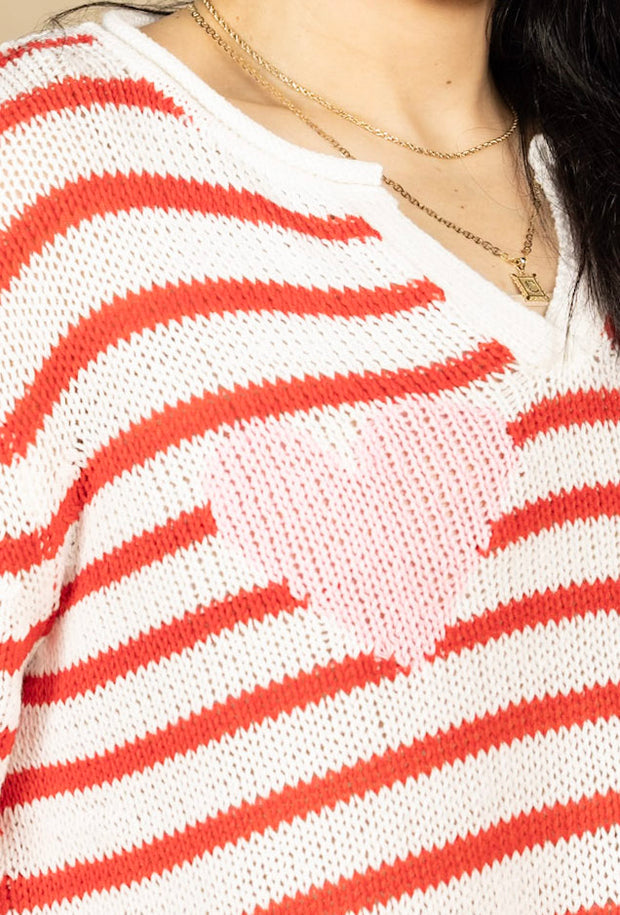 Eloise Henley Top Breaker White/Apple Red