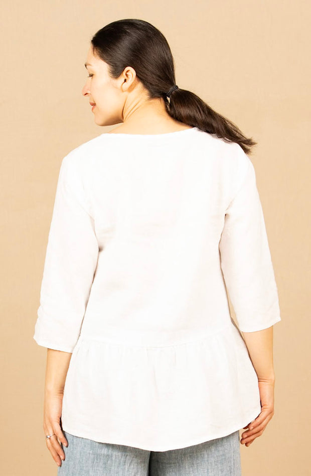 Peplum Tunic White