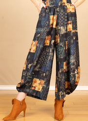 Lantern Pant Navy Print