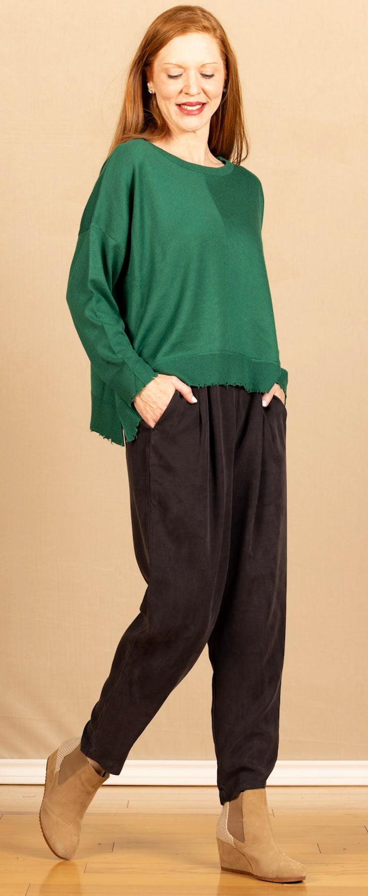 Nico Clean Waist Slouchy Trouser Black