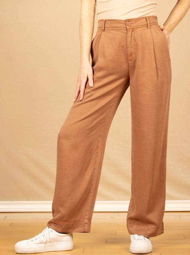 Marina Pleated Wide Leg Ankle Pant