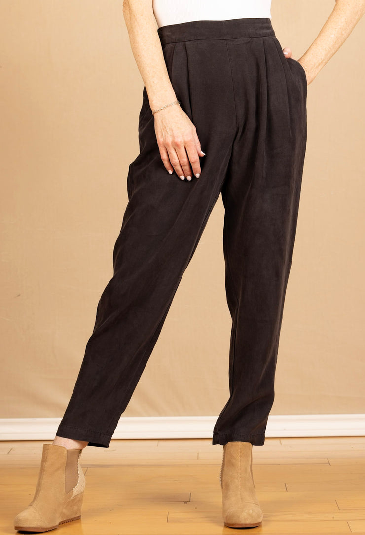 Nico Clean Waist Slouchy Trouser Black