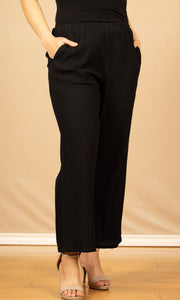 Crushed Solid Pant Black