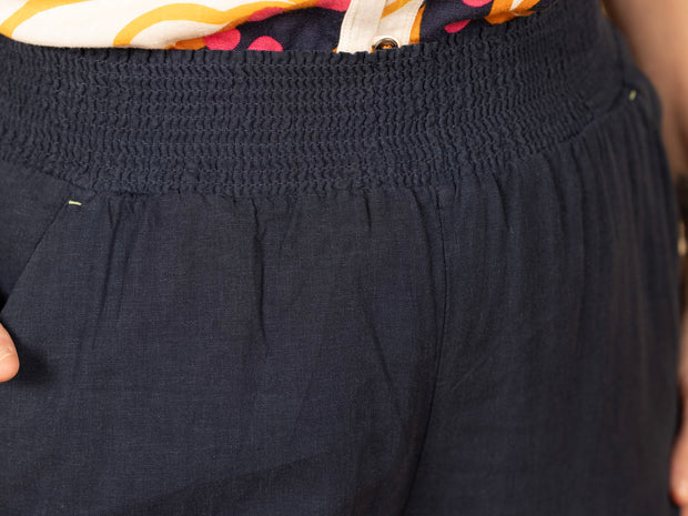 Shelly Linen Culotte Navy