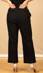 Crushed Solid Pant Black