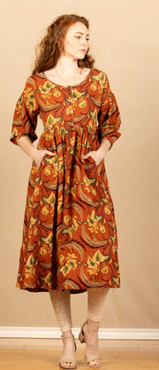 Fern Forest Dress Rust