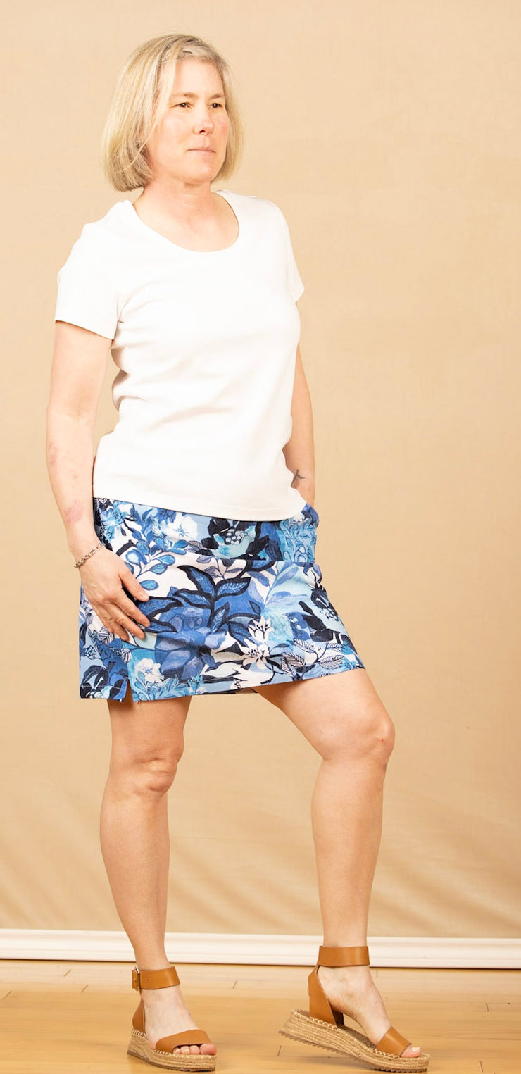 Skort Blue Floral