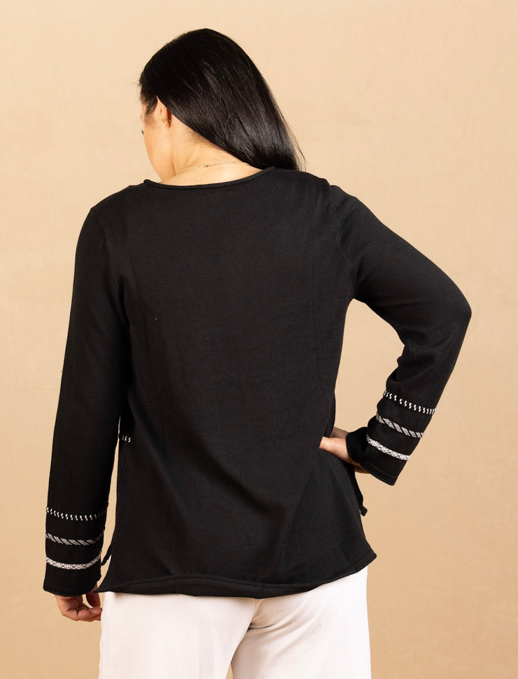 3 Stitch Top Black