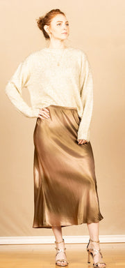 Slouchy sweater Ivory Gold Shimmer