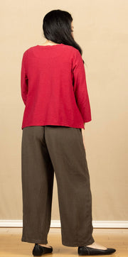 Cropped Dart Pant Saddle