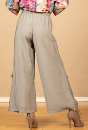 Solid Wide Leg Pant Grey