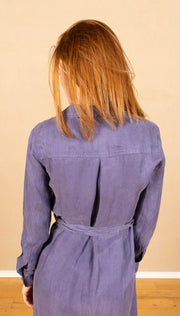 Patch Pocket Midi Shirt Dress
