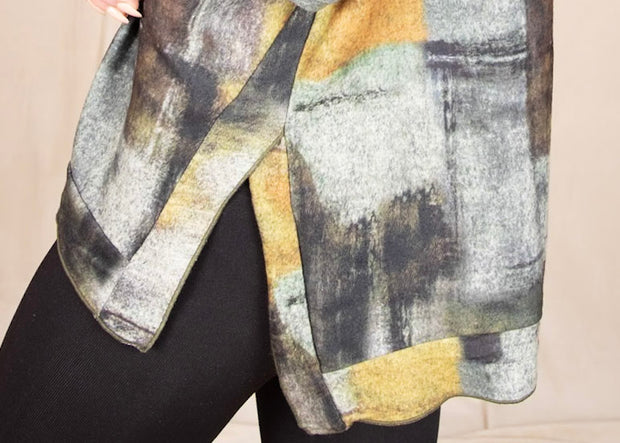 Dolman Sleeve Top Green Print