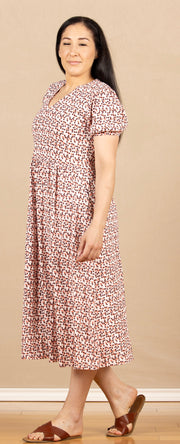 Leah Jersey Dress Red Multi