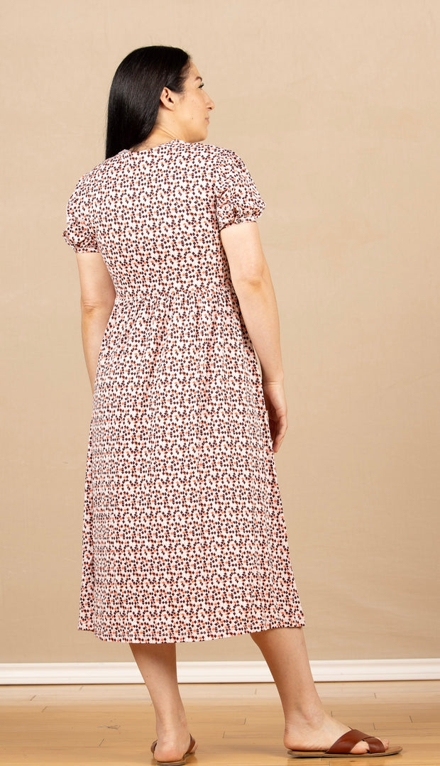 Leah Jersey Dress Red Multi
