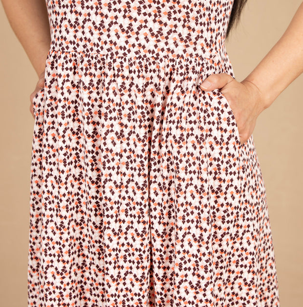 Leah Jersey Dress Red Multi