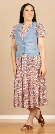 Leah Jersey Dress Red Multi