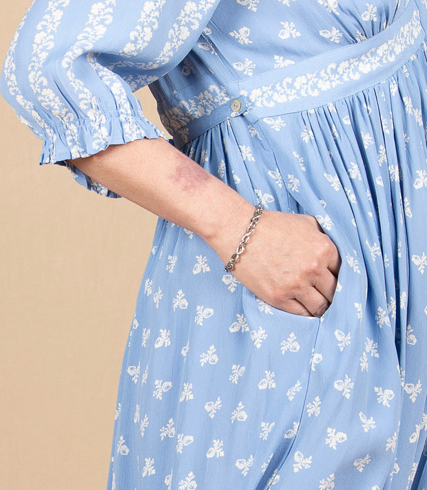 Flower Pot Dress Blue