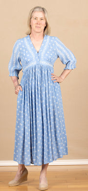 Flower Pot Dress Blue