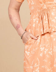 Clover 1940'S Dress Soft Orange
