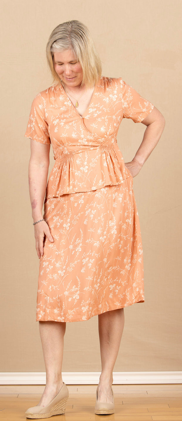 Clover 1940'S Dress Soft Orange