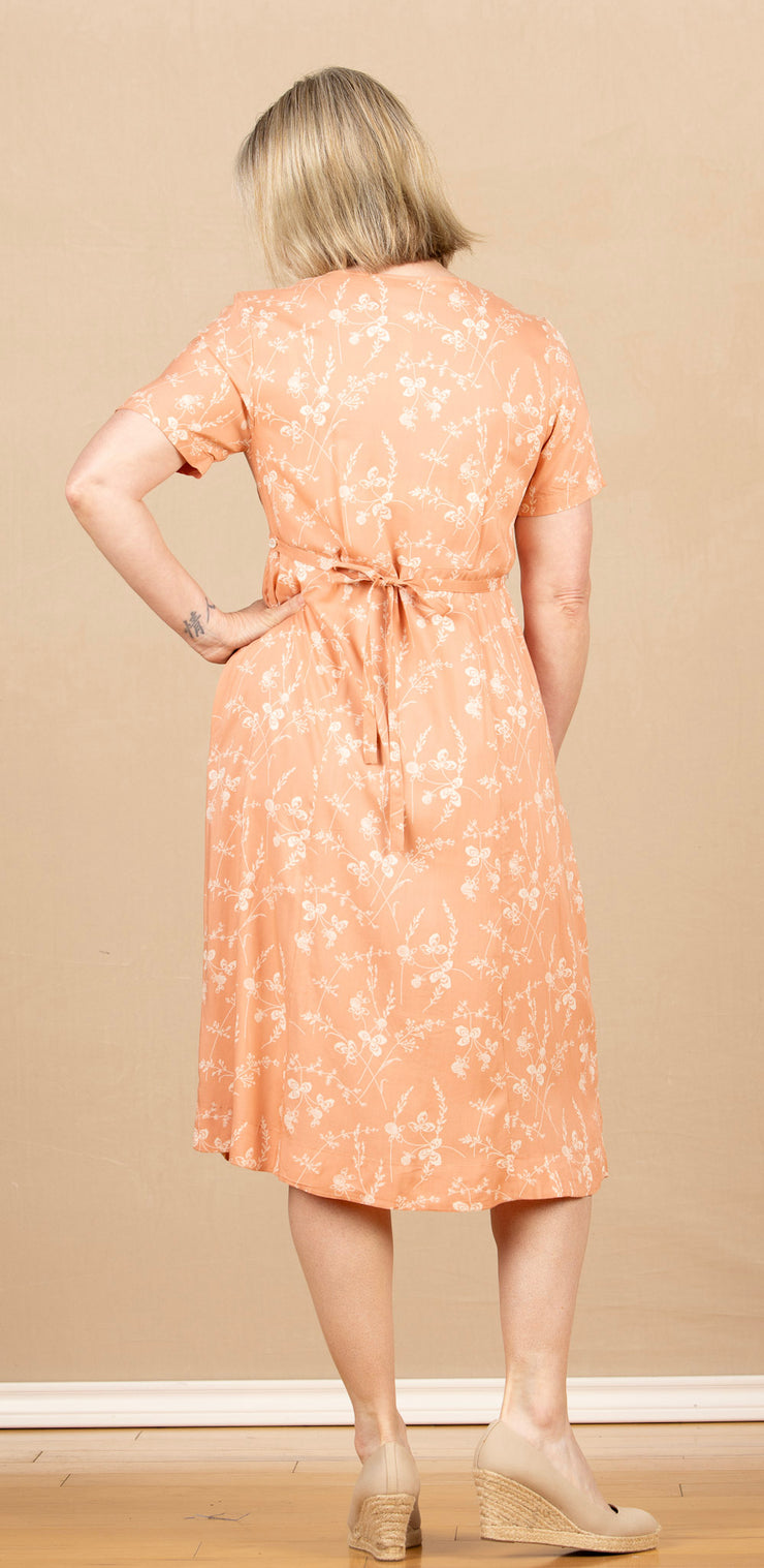 Clover 1940'S Dress Soft Orange