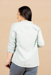 Sofie Cotton Shirt Green Multi