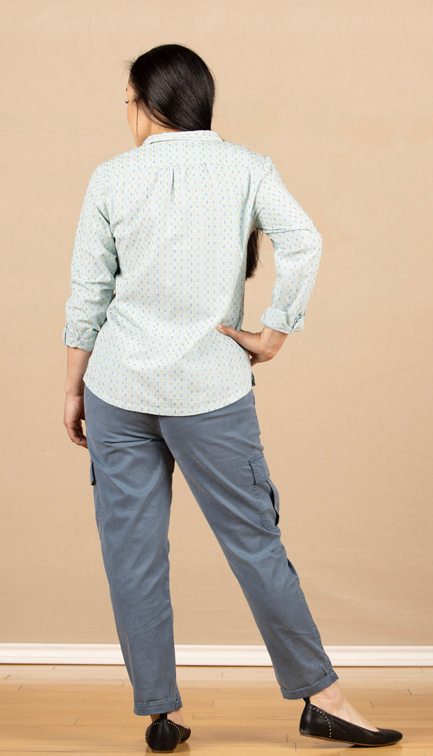 Sofie Cotton Shirt Green Multi
