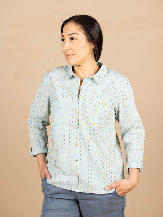 Sofie Cotton Shirt Green Multi