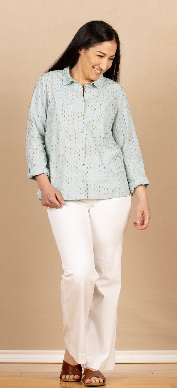 Sofie Cotton Shirt Green Multi