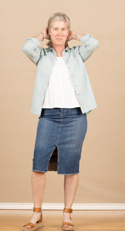 Midi Skirt Medium Wash