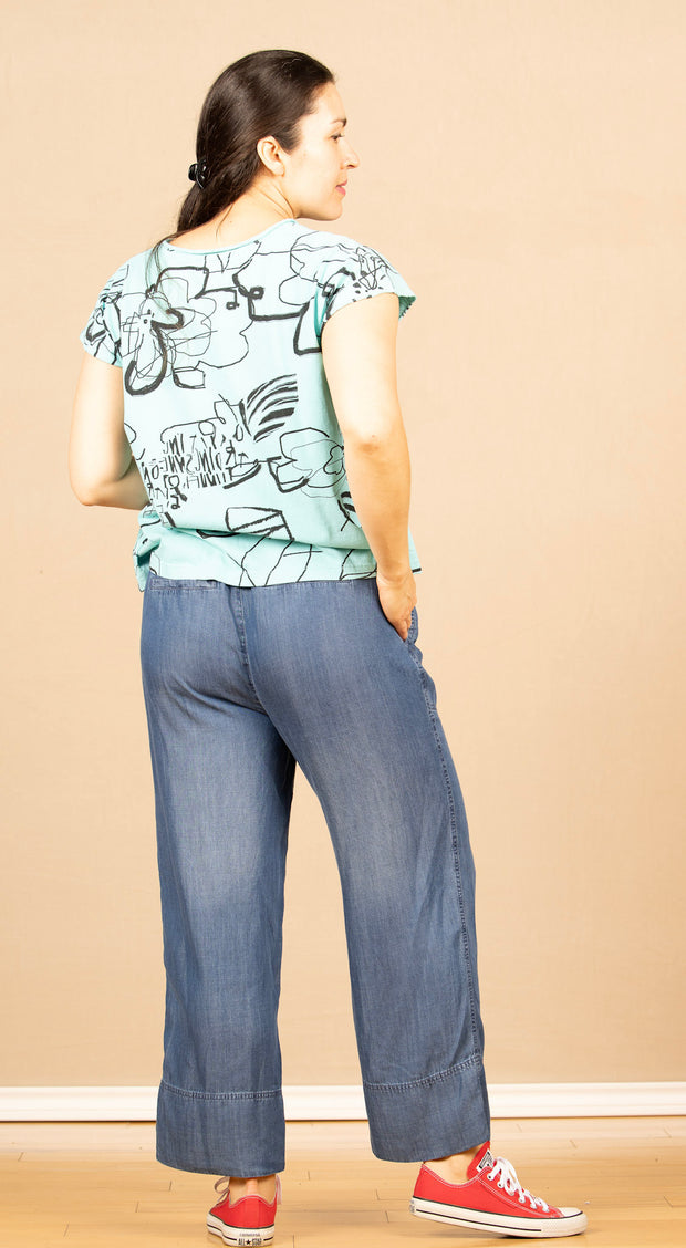 V Neck Top Teal