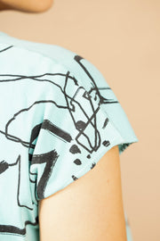 V Neck Top Teal