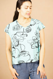 V Neck Top Teal