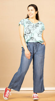 V Neck Top Teal