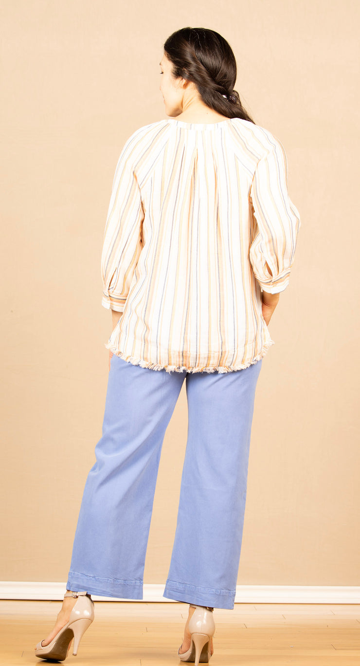 Saige Wide Leg Crop Portofino Blue