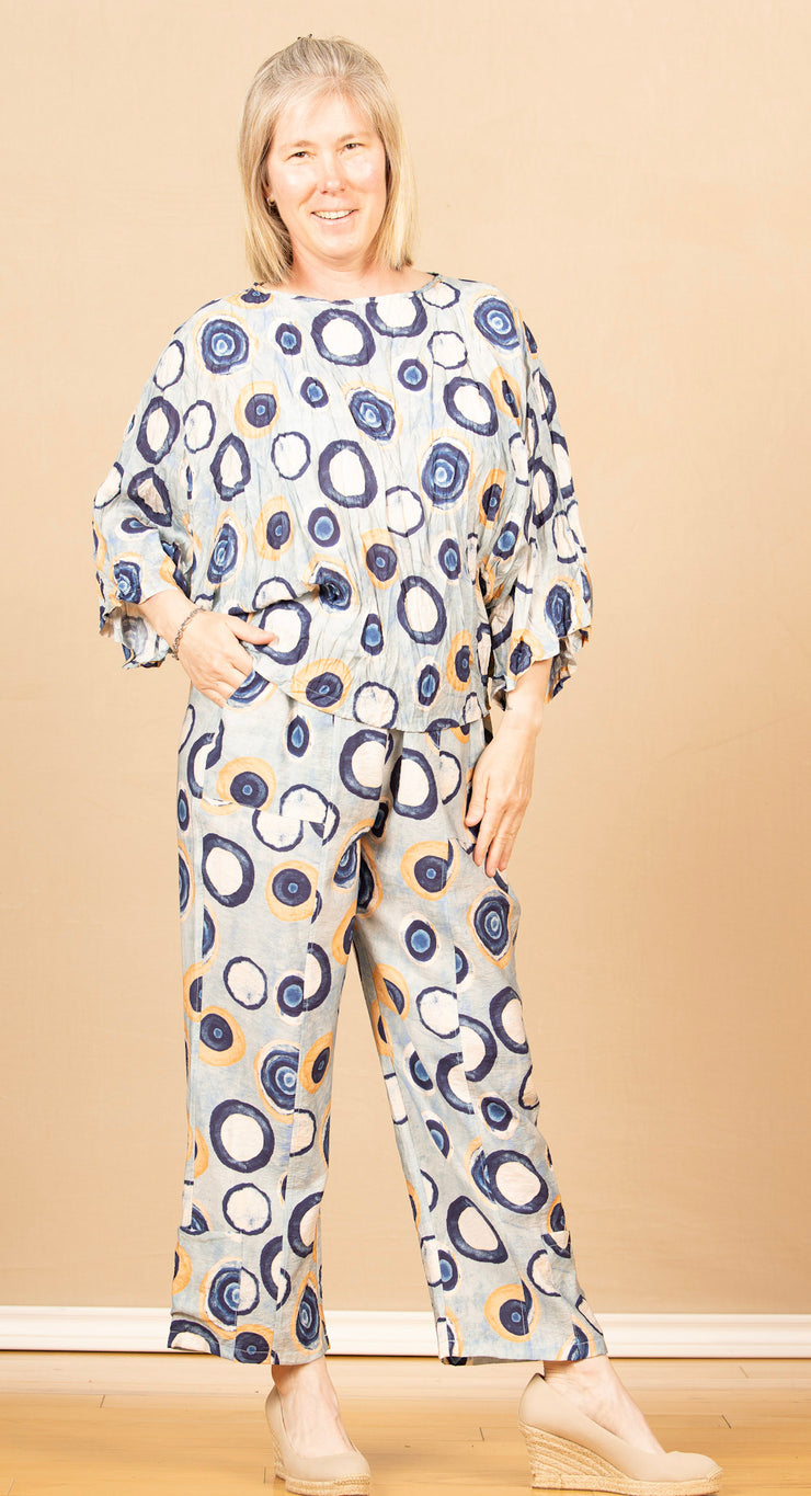 Printed Straight Pant Circles