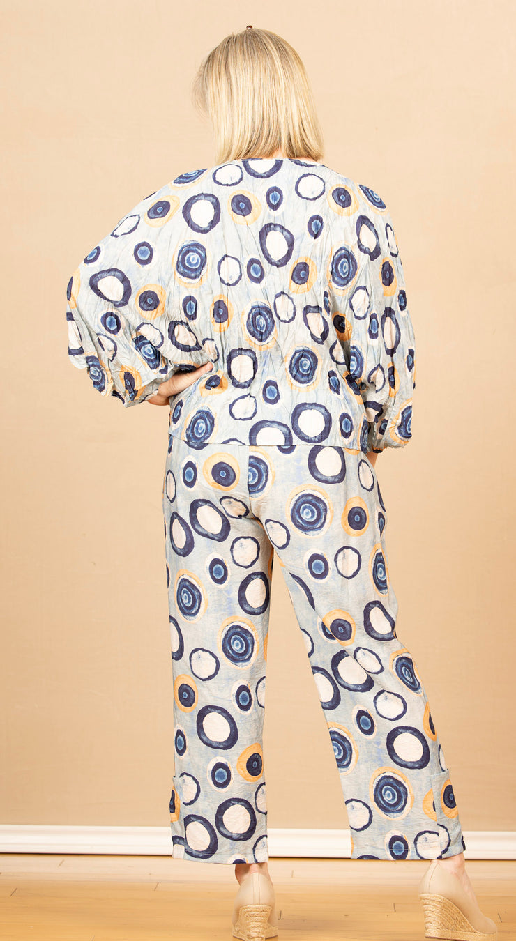 Printed Straight Pant Circles