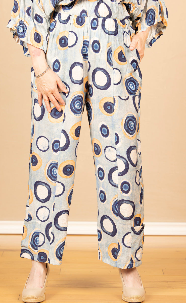 Printed Straight Pant Circles