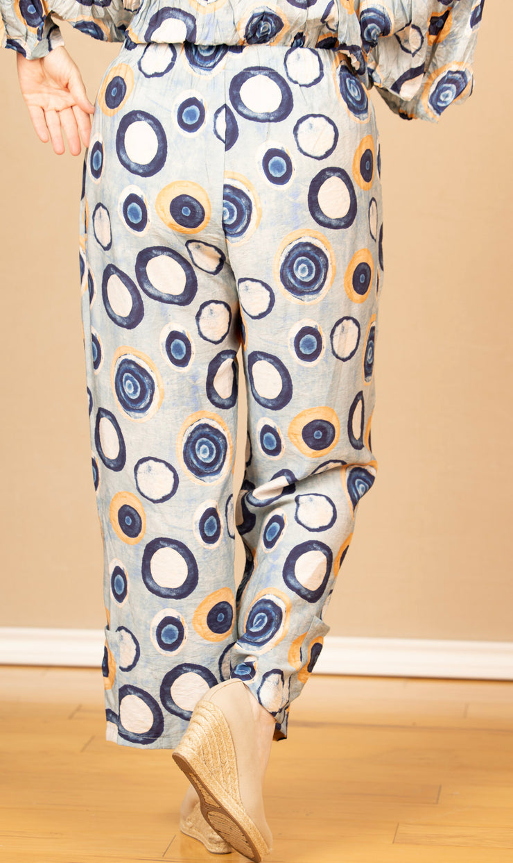 Printed Straight Pant Circles