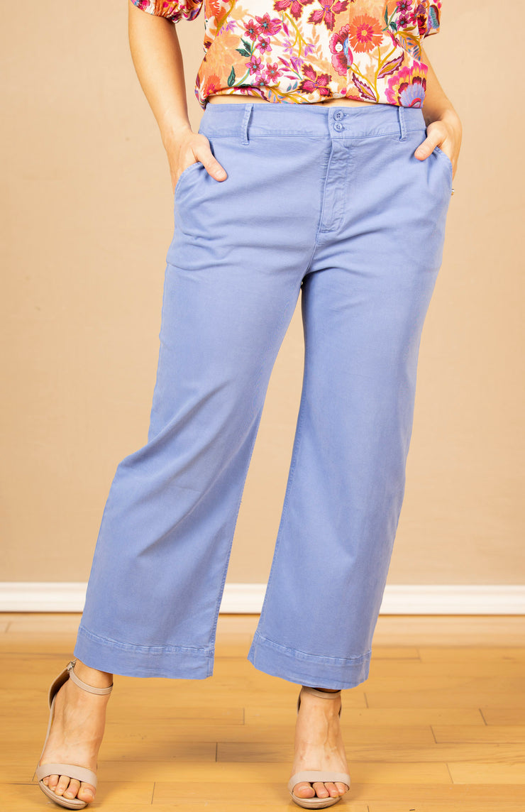 Saige Wide Leg Crop Portofino Blue