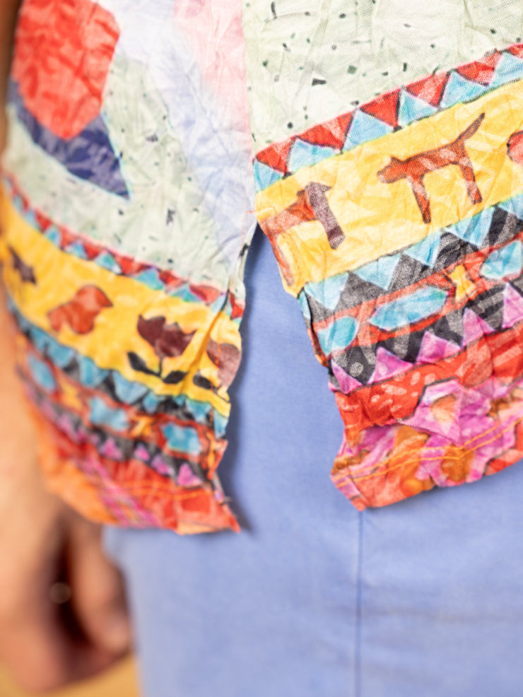Crinkle Dolman Sleeve Top Cat