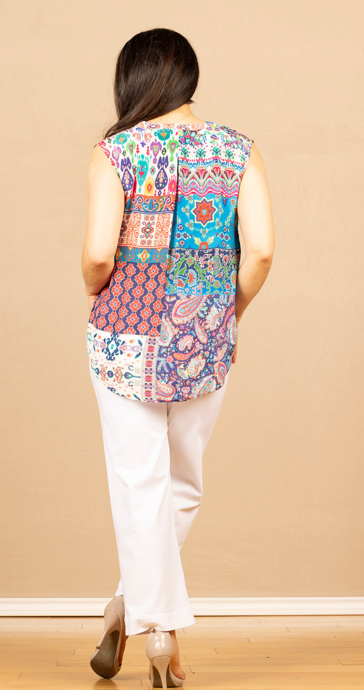 Silk Viscose Tank Paisley