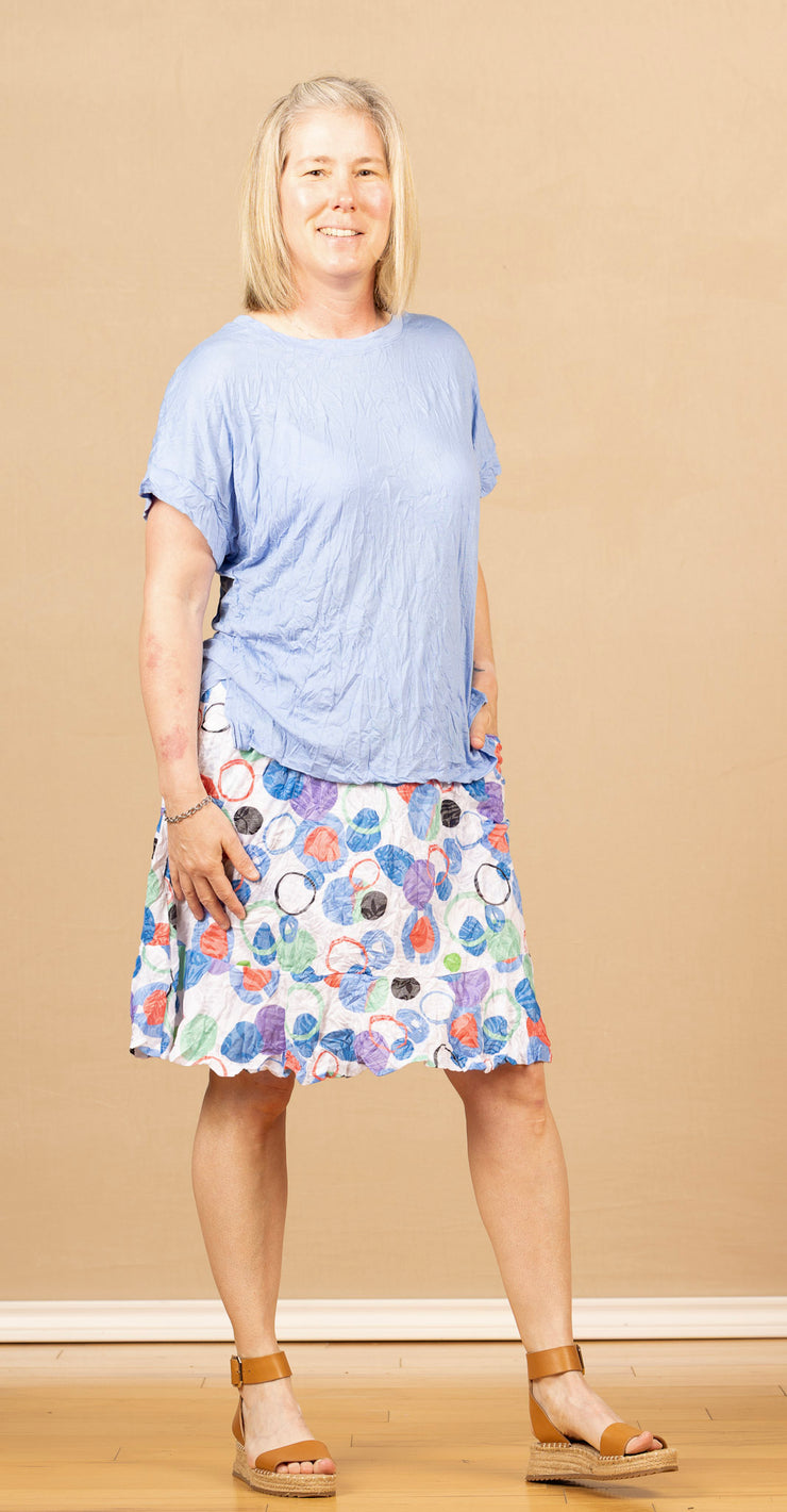Crinkle Skort Circles