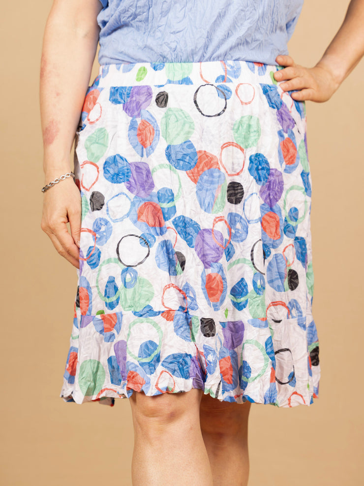 Crinkle Skort Circles